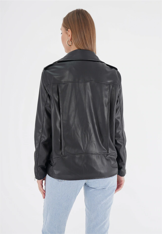 freshlions Lederimitatjacke »Nela« 1 Stk. tlg. in angesagter Kunstleder-Optik