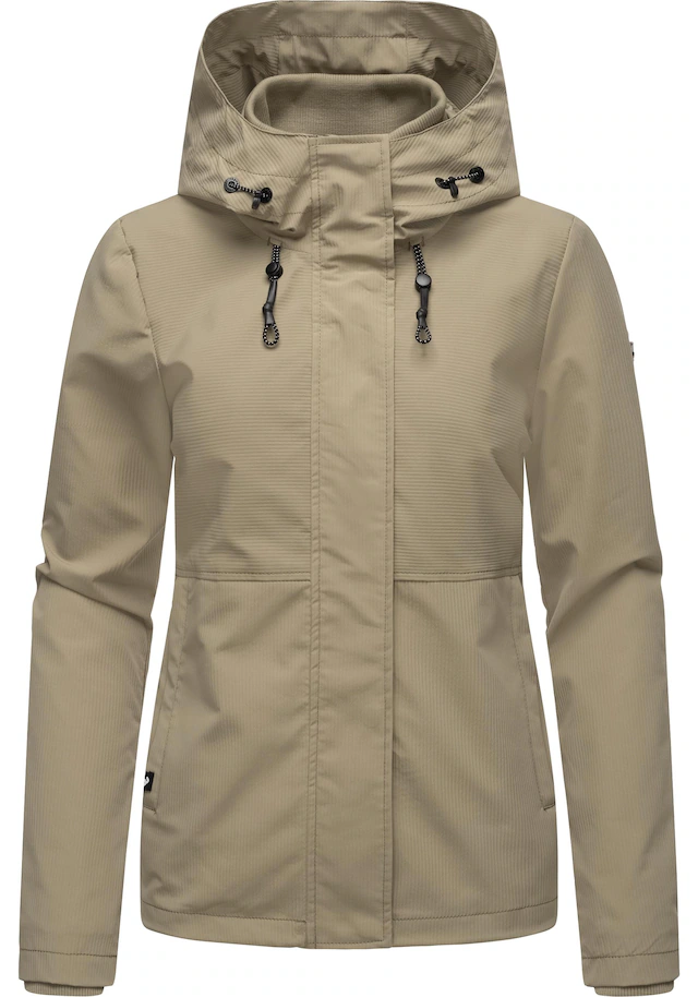 Ragwear Outdoorjacke »Sunniva B« mit Kapuze Übergangsjacke wasserdicht mit feiner Rillenstruktur
