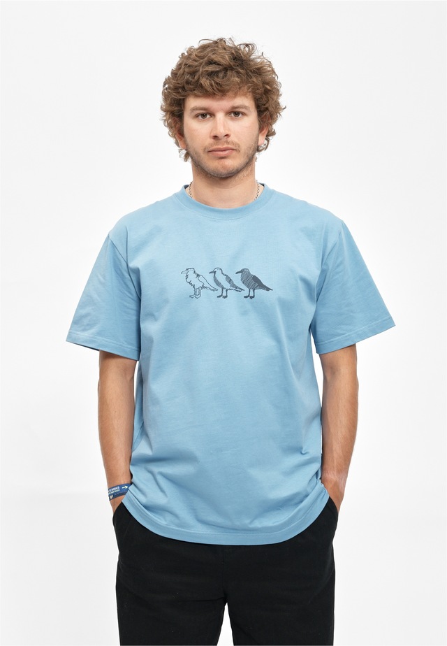 Cleptomanicx T-Shirt »Classic Tee Scribble Gull« in locker geschnittener Form