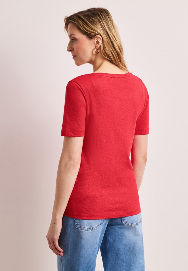 STREET ONE V-Shirt mit abgerundetem V-Ausschnitt