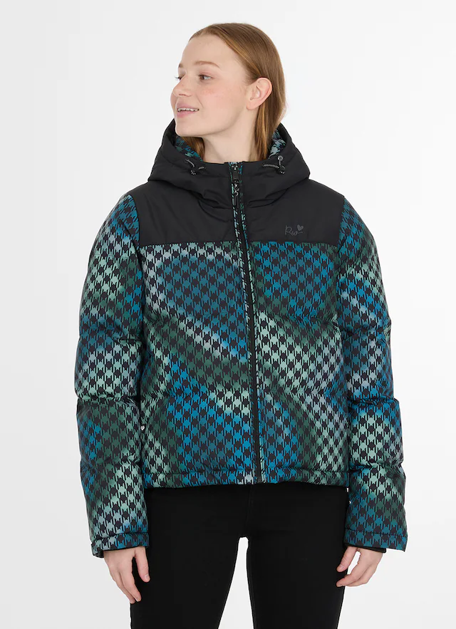 Ragwear Steppjacke »AMAZZE PRINT« mit Kapuze Reißverschluss mit Kinnschutz