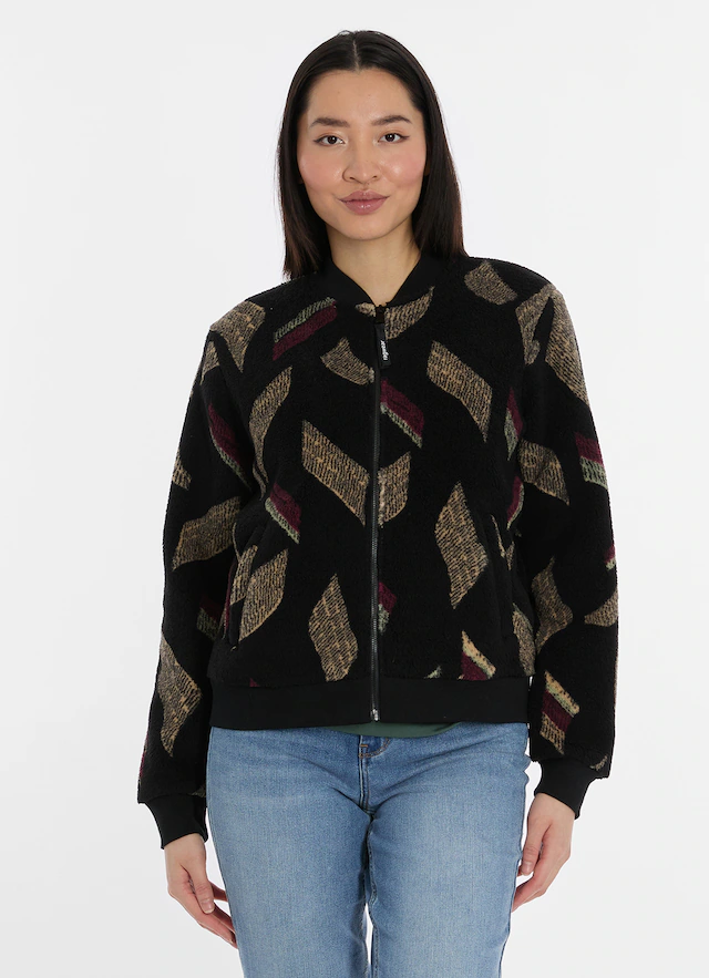 Ragwear Fleecejacke »CAIRRO PRINT« mit Reißverschluss, aus Kunstfaser und Fleece, Basic Passform