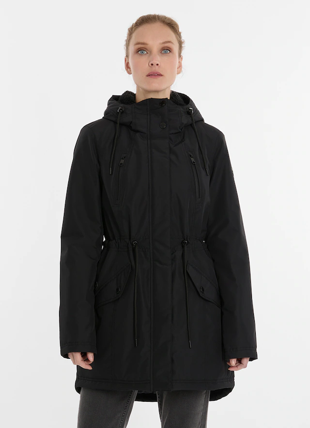 Ragwear Outdoorjacke »ELSIEN« mit Kapuze po-bedeckende Länge, hochschließender Kragen
