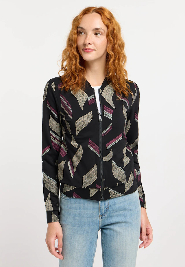 Ragwear Sweatjacke »KENIANE PRINT« mit Reißverschluss, aus Polyester, Viskose und Elasthan, Langarm