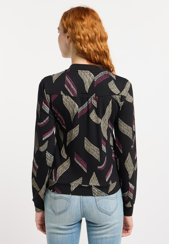 Ragwear Sweatjacke »KENIANE PRINT« mit Reißverschluss, aus Polyester, Viskose und Elasthan, Langarm