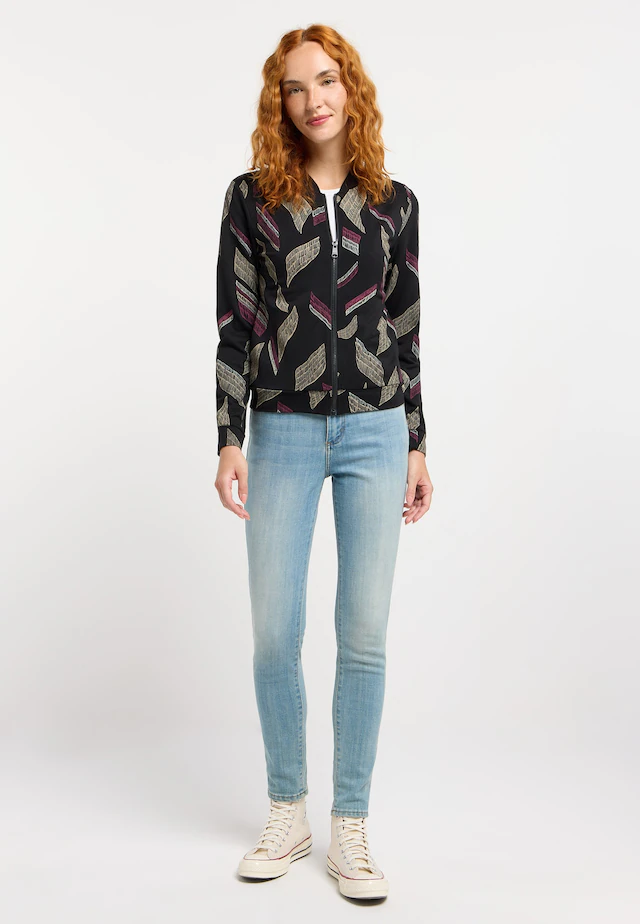 Ragwear Sweatjacke »KENIANE PRINT« mit Reißverschluss, aus Polyester, Viskose und Elasthan, Langarm