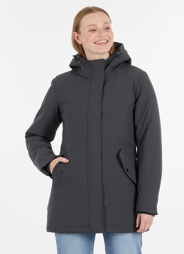 Ragwear Parka »NAVANUTI« mit Kapuze mit Materialmix aus Polyester und Elasthan, hüftbedeckende Schnittform