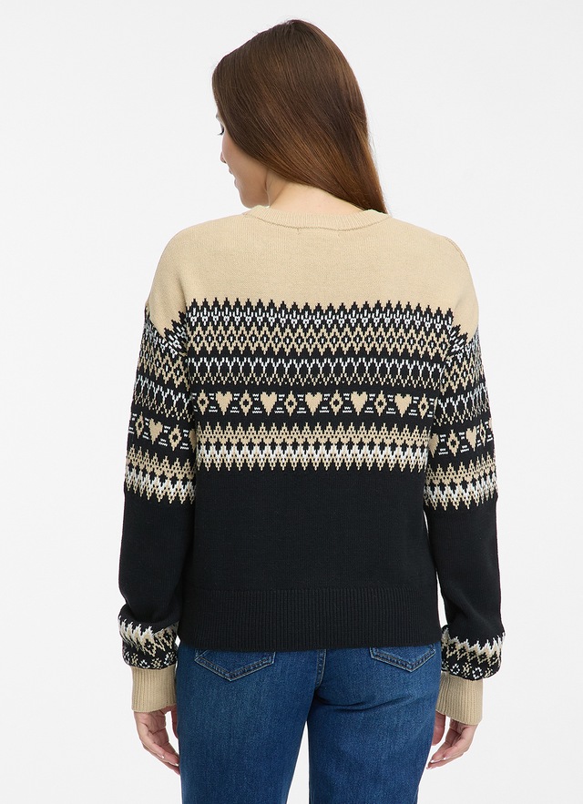 Ragwear Rundhalspullover »OSLANA« mit Jacquard Strickmuster, Rundhals, normale Passform