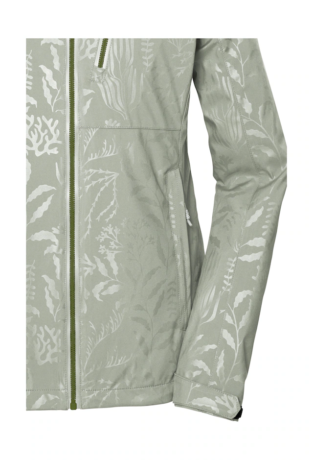 Killtec Softshelljacke »KOS 122 WMN SFTSHLL JCKT FLORAL« Softshelljacke: Wind- und wasserdicht, atmungsaktiv, Kapuze abzippbar