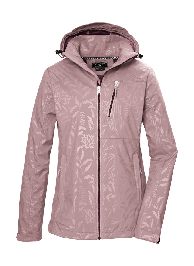 Killtec Softshelljacke »KOS 122 WMN SFTSHLL JCKT FLORAL« Softshelljacke: Wind- und wasserdicht, atmungsaktiv, Kapuze abzippbar