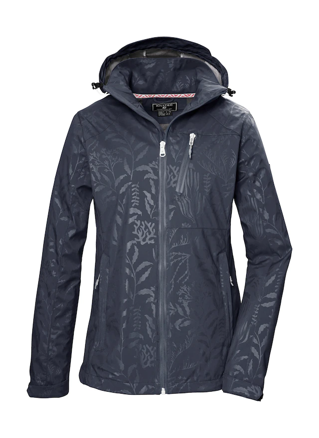 Killtec Softshelljacke »KOS 122 WMN SFTSHLL JCKT FLORAL« Softshelljacke: Wind- und wasserdicht, atmungsaktiv, Kapuze abzippbar