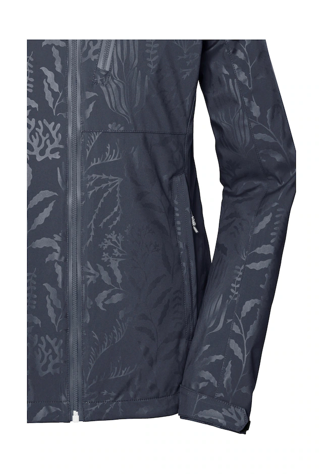 Killtec Softshelljacke »KOS 122 WMN SFTSHLL JCKT FLORAL« Softshelljacke: Wind- und wasserdicht, atmungsaktiv, Kapuze abzippbar