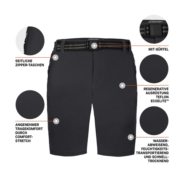 Killtec Bermudas »KOS 20 MN BRMDS« Herren Funktionsbermudas: wasserabweisend, schnelltrocknend