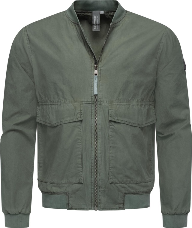 Ragwear Bomberjacke »Daq« ohne Kapuze lässige Herren Jacke kurz mit Rippstrickbündchen