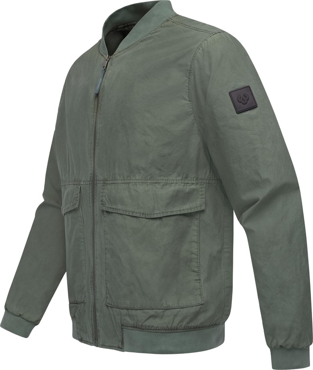 Ragwear Bomberjacke »Daq« ohne Kapuze lässige Herren Jacke kurz mit Rippstrickbündchen