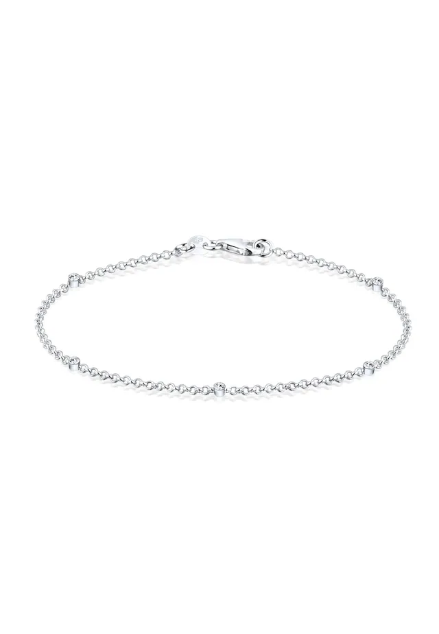 Elli Armkette »Armband Eleganz Basic 925 Silber, mit Kristallen von Swarovski®«