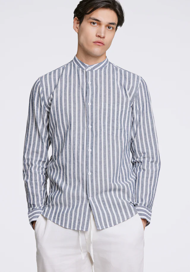 LINDBERGH Leinenhemd »Leinenhemd (Langarm) Slim Fit«