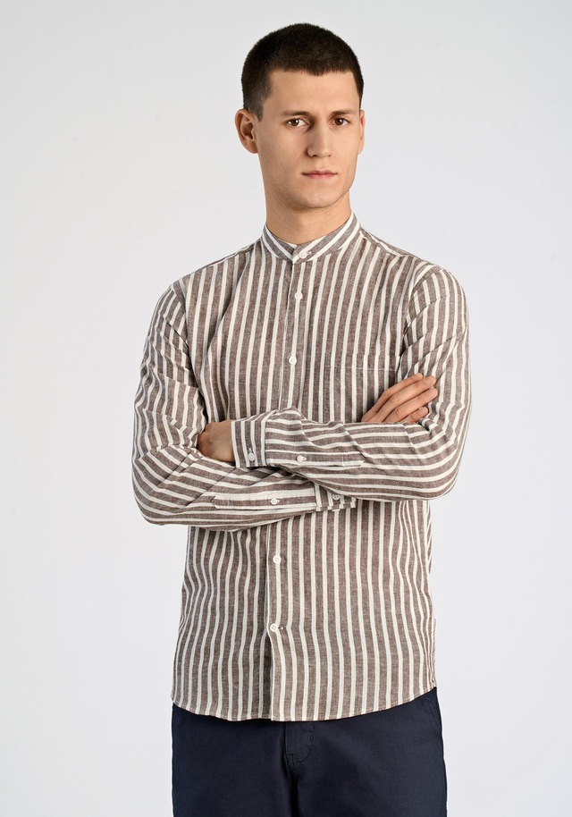 LINDBERGH Leinenhemd »Leinenhemd (Langarm) Slim Fit«