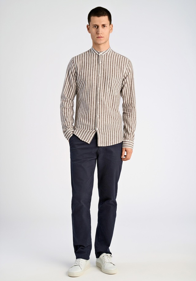 LINDBERGH Leinenhemd »Leinenhemd (Langarm) Slim Fit«