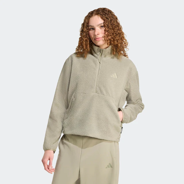 adidas Sportswear Sweatjacke »CITY TECH HIGH PILE FLEECE HALF-ZIP«