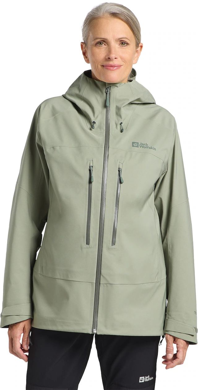 Jack Wolfskin Funktionsjacke »KAMMWEG 3L JKT W« mit Kapuze atmungsaktiv, wasserdicht, winddicht