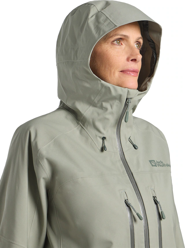 Jack Wolfskin Funktionsjacke »KAMMWEG 3L JKT W« mit Kapuze atmungsaktiv, wasserdicht, winddicht