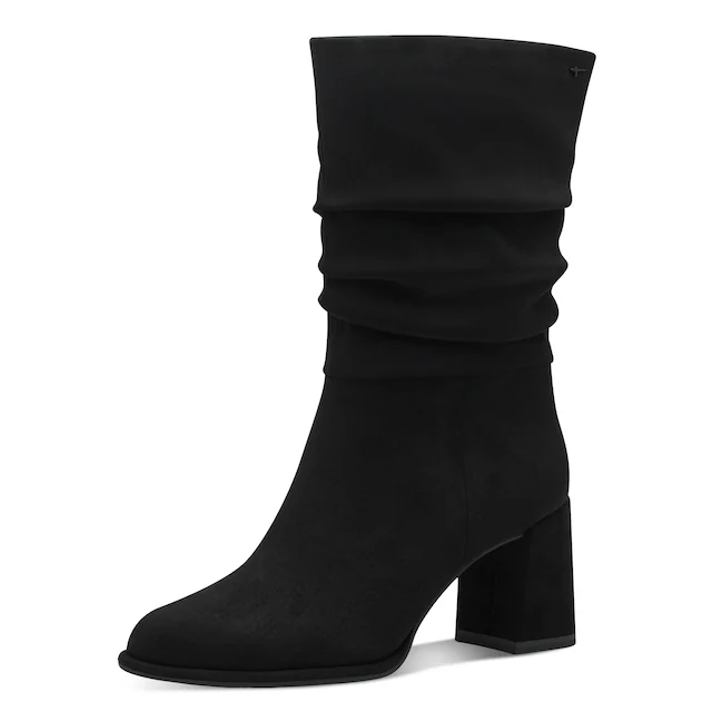 Tamaris Stiefel Blockabsatz, Kurzstiefel mit Reißverschluss, in veganer Verarbeitung