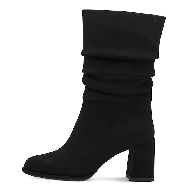 Tamaris Stiefel Blockabsatz, Kurzstiefel mit Reißverschluss, in veganer Verarbeitung