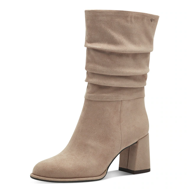 Tamaris Stiefel Blockabsatz, Kurzstiefel mit Reißverschluss, in veganer Verarbeitung