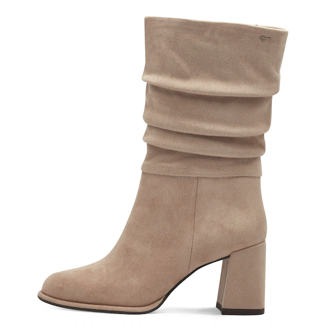 Tamaris Stiefel Blockabsatz, Kurzstiefel mit Reißverschluss, in veganer Verarbeitung