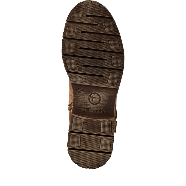 Tamaris Schnürstiefelette , Blockabsatz, Schnürboots mit modischen Ziernähten