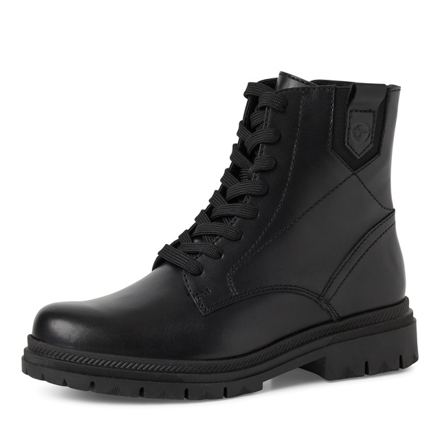 Tamaris Schnürstiefelette , Blockabsatz, Schnürboots mit modischen Ziernähten