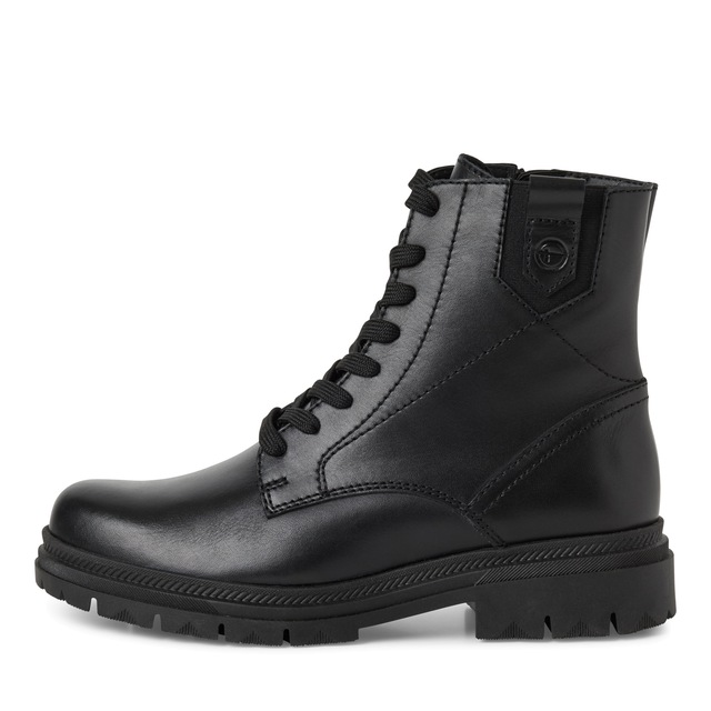 Tamaris Schnürstiefelette , Blockabsatz, Schnürboots mit modischen Ziernähten