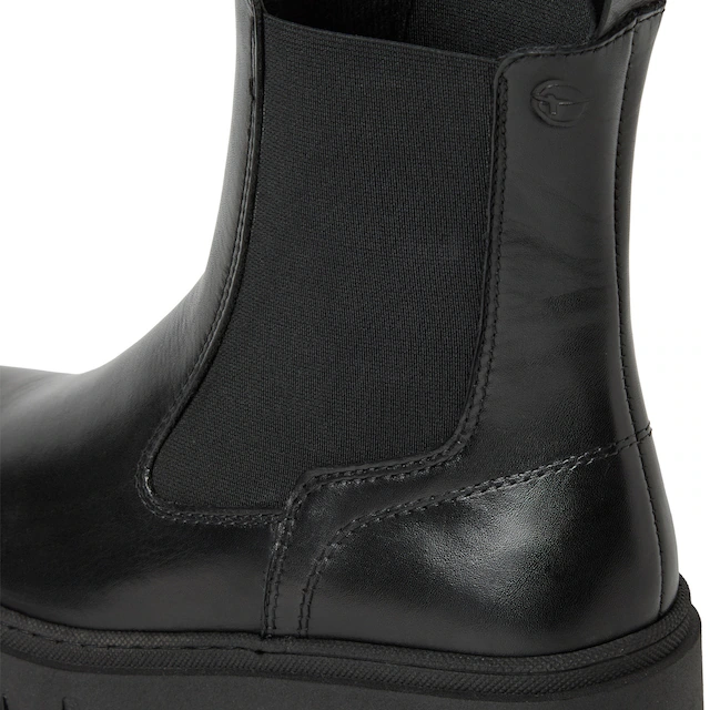 Tamaris Chelseaboots Stiefelette, Schlupfschuh mit T-Logoprägung