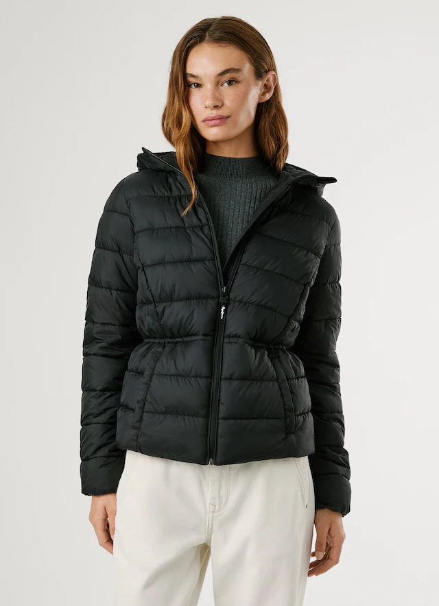 Pepe Jeans Steppjacke »SALLY SHORT« mit Kapuze tailliert, mit verstellbarem Kordelzug