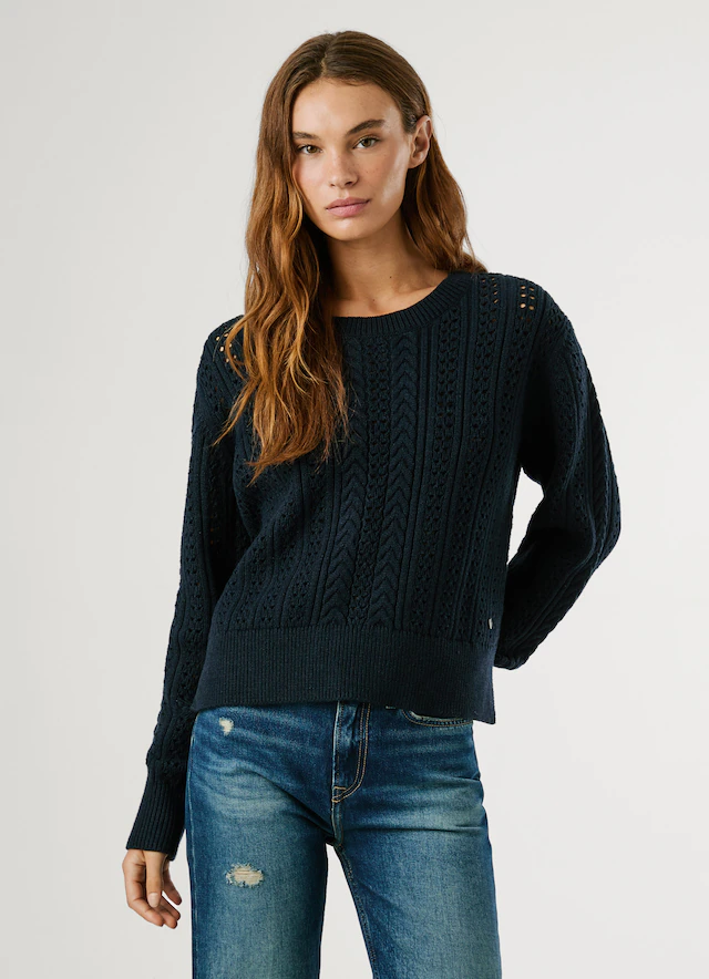 Pepe Jeans Strickpullover »CANDIDE« mit Lochmuster