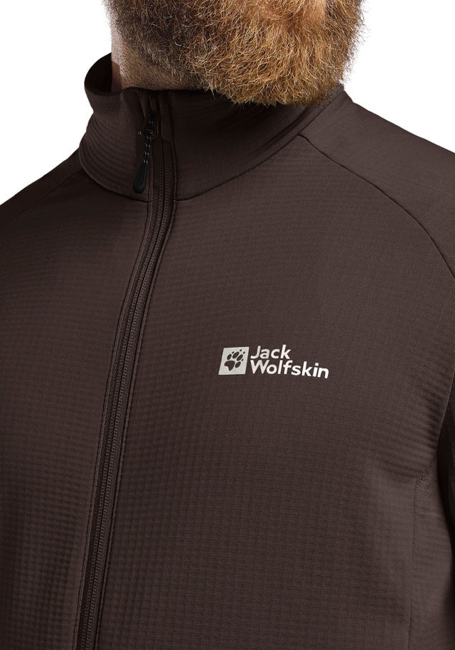 Jack Wolfskin Fleecejacke »KOLBENBERG FZ M« aus Gitterfleece, atmungsaktiv, elastisch, weich