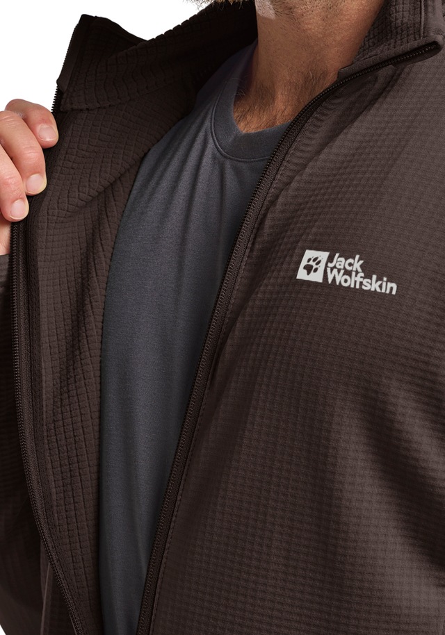 Jack Wolfskin Fleecejacke »KOLBENBERG FZ M« aus Gitterfleece, atmungsaktiv, elastisch, weich