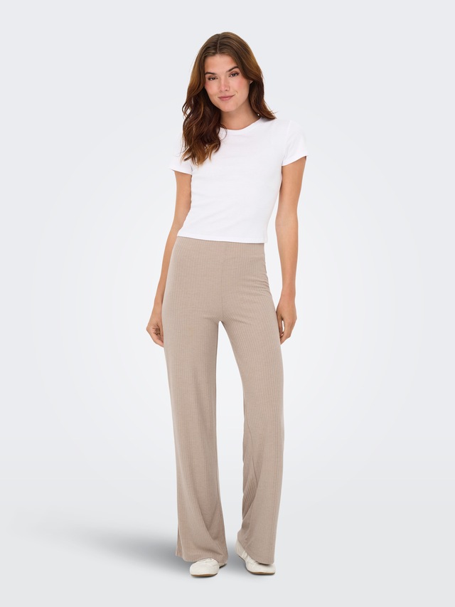 ONLY Play Loungehose »ONPSEREN HW RIB STR PNT NOOS« Loose Fit, aus Polyester, Viskose und Elasthan, pflegeleicht