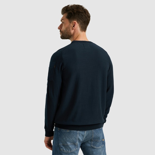PME LEGEND Rundhalspullover »American classic Buckley knit« mit Logo Stickerei