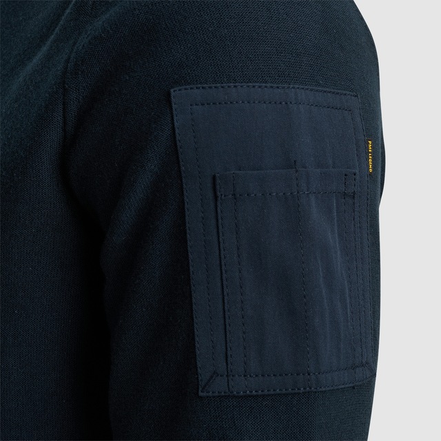 PME LEGEND Rundhalspullover »American classic Buckley knit« mit Logo Stickerei