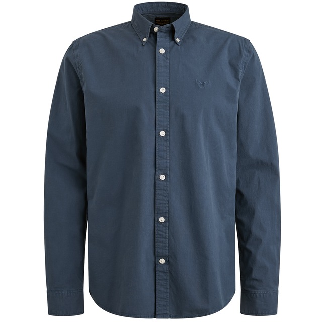 PME LEGEND Langarmhemd mit Logo Stickerei
