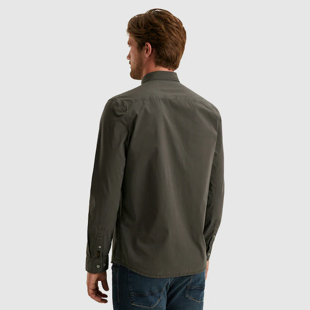 PME LEGEND Langarmhemd mit Logo Stickerei