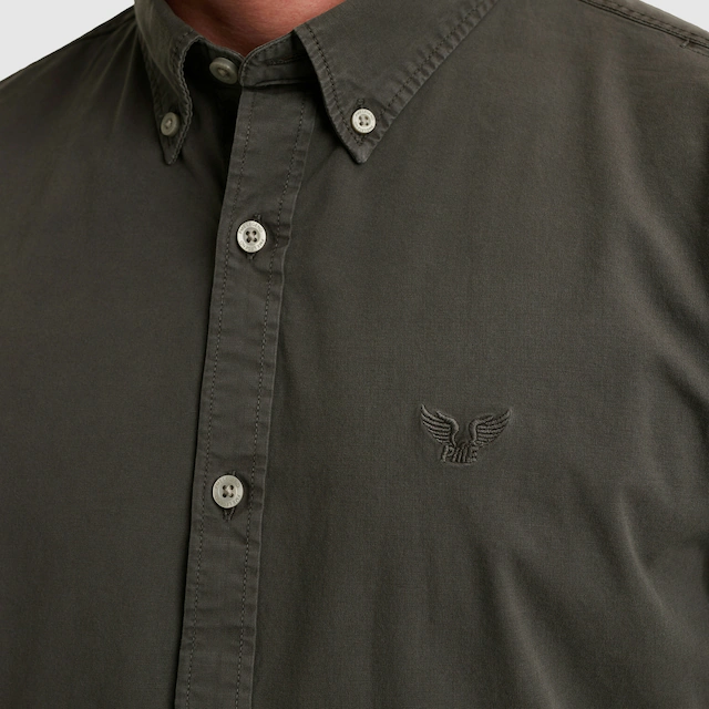 PME LEGEND Langarmhemd mit Logo Stickerei