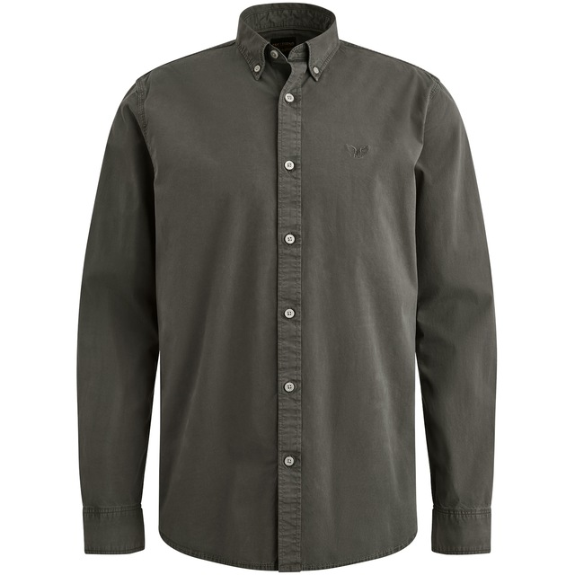PME LEGEND Langarmhemd mit Logo Stickerei