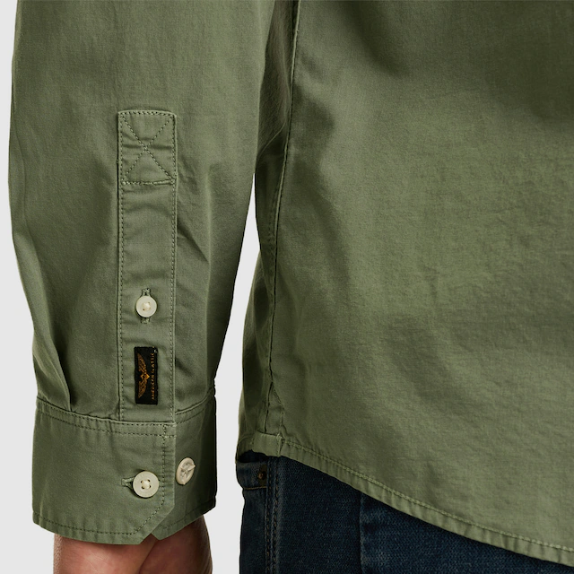 PME LEGEND Langarmhemd mit Logo Stickerei