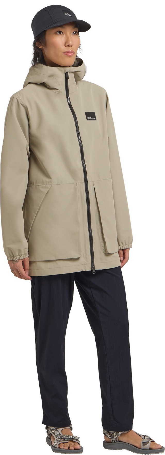 Jack Wolfskin Funktionsparka »TERRAVIEW 2L PARKA W« mit Kapuze mit Kapuze, atmungsaktiv, wasserdicht, winddicht, länger geschnitten