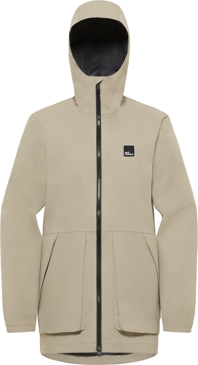 Jack Wolfskin Funktionsparka »TERRAVIEW 2L PARKA W« mit Kapuze mit Kapuze, atmungsaktiv, wasserdicht, winddicht, länger geschnitten