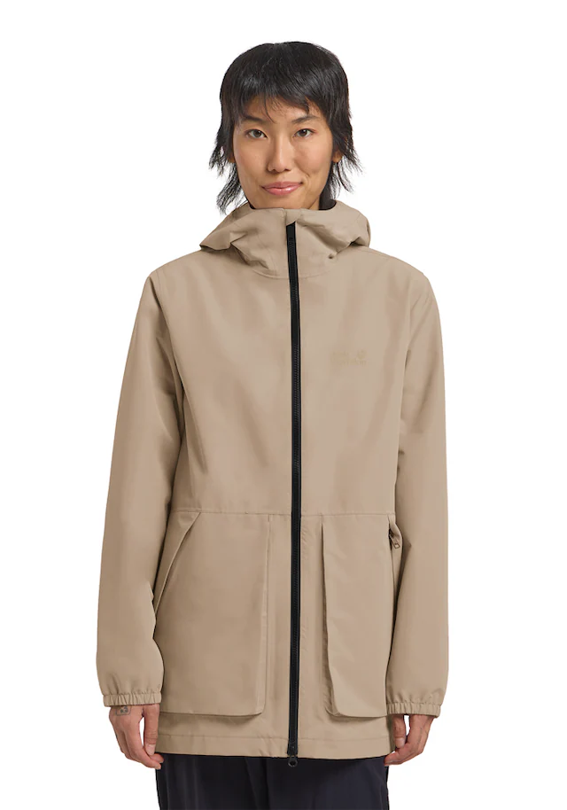 Jack Wolfskin Funktionsparka »TERRAVIEW 2L PARKA W« mit Kapuze mit Kapuze, atmungsaktiv, wasserdicht, winddicht, länger geschnitten