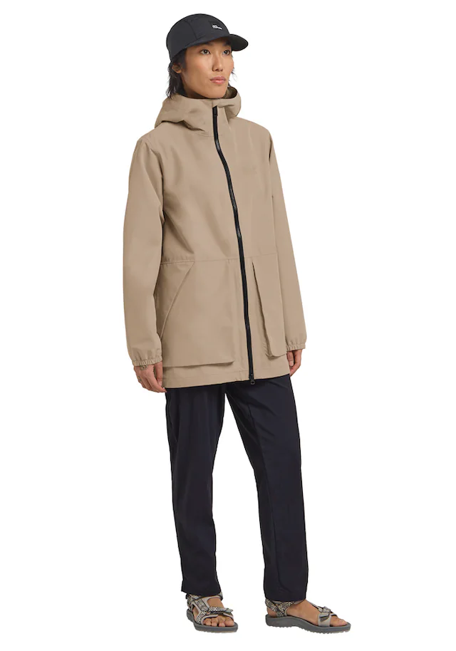Jack Wolfskin Funktionsparka »TERRAVIEW 2L PARKA W« mit Kapuze mit Kapuze, atmungsaktiv, wasserdicht, winddicht, länger geschnitten